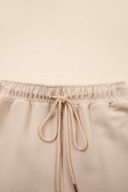 Textured Half-Zip Top & Drawstring Shorts Set
