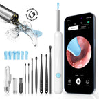 Ear wax cleaner kit with camera, LED light, and multiple tips
