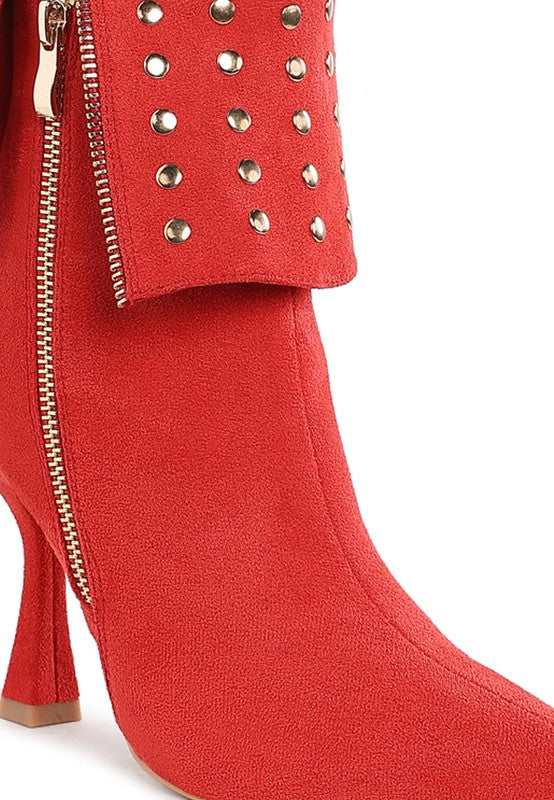 Women's Shoes - BootsPiccini Stud Embellished Foldover Boots - VacationGrabs