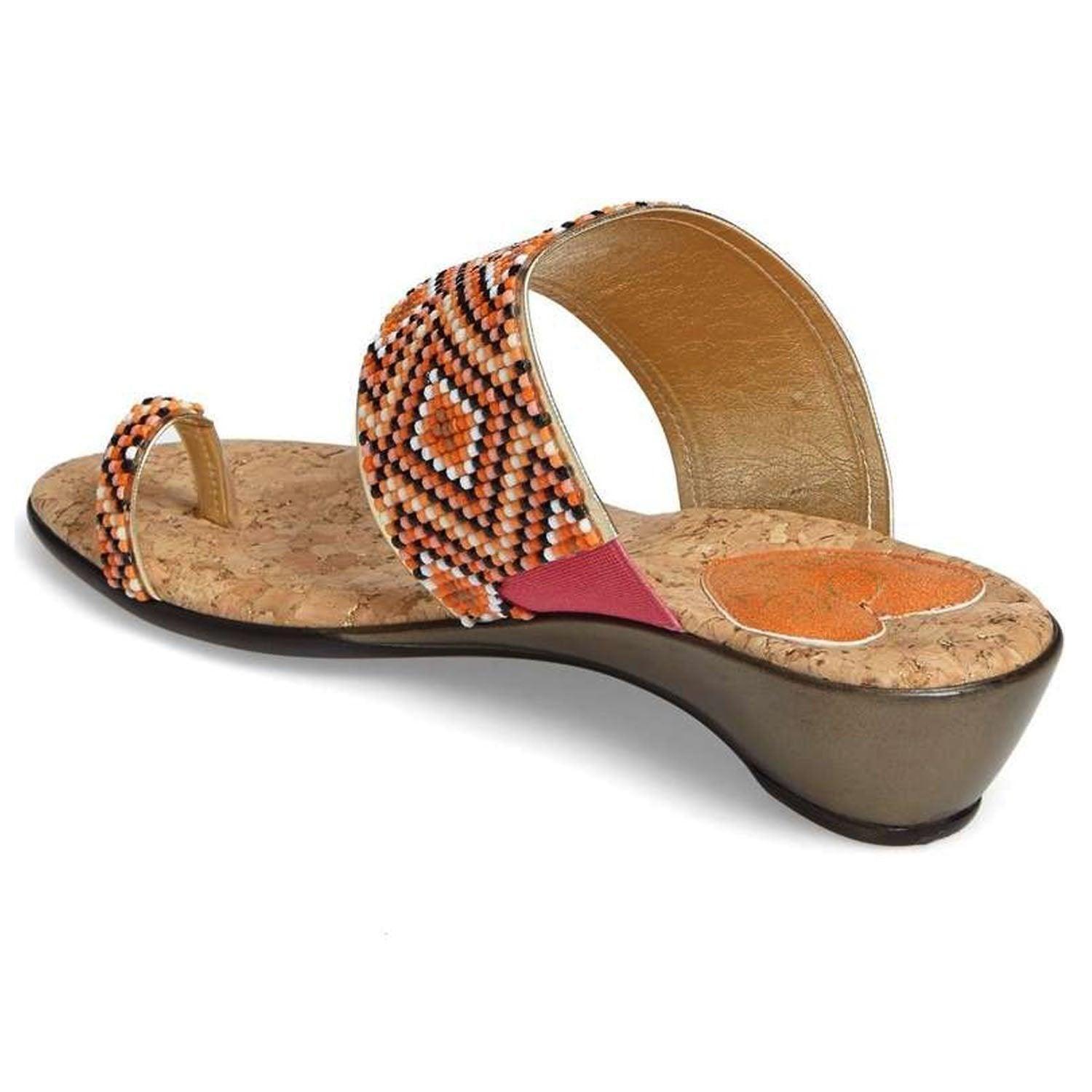 Women's Shoes - Sandals Diamond Pattern Coastal Sandals One Band & Toe Ring Shoes