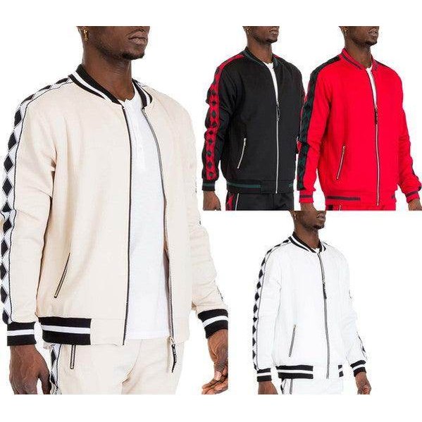 Diamond Tape Track Jacket - VacationGrabs