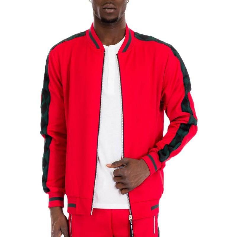 Diamond Tape Track Jacket - VacationGrabs