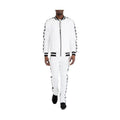 Men's White Diamond Tape Track Set - VacationGrabs