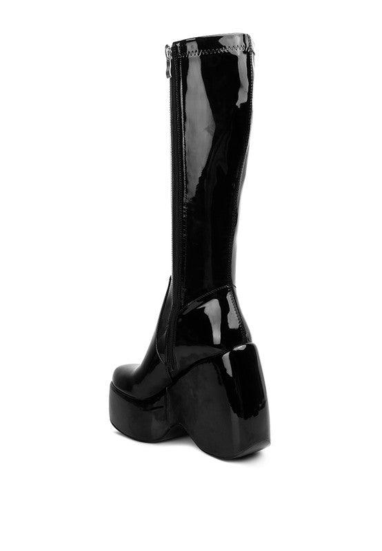 Women's Shoes - Boots Dirty Dance Patent High Platfrom Calf Boots