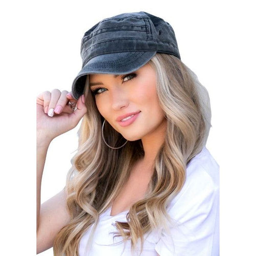 Distressed Cadet Hat Cap - VacationGrabs