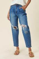 Women's Jeans Distressed Slouchy Jean