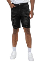 Distressed Stretch Denim Shorts - VacationGrabs