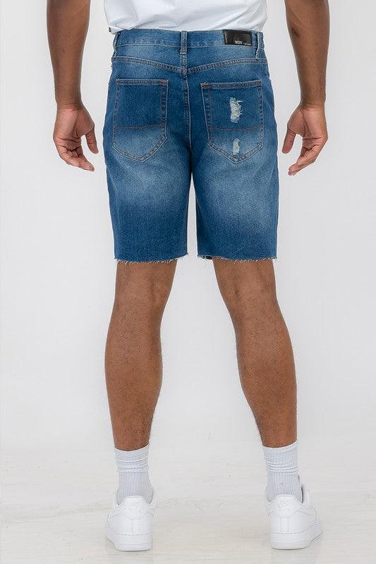 Men's Shorts Distressed Stretch Denim Shorts For Men