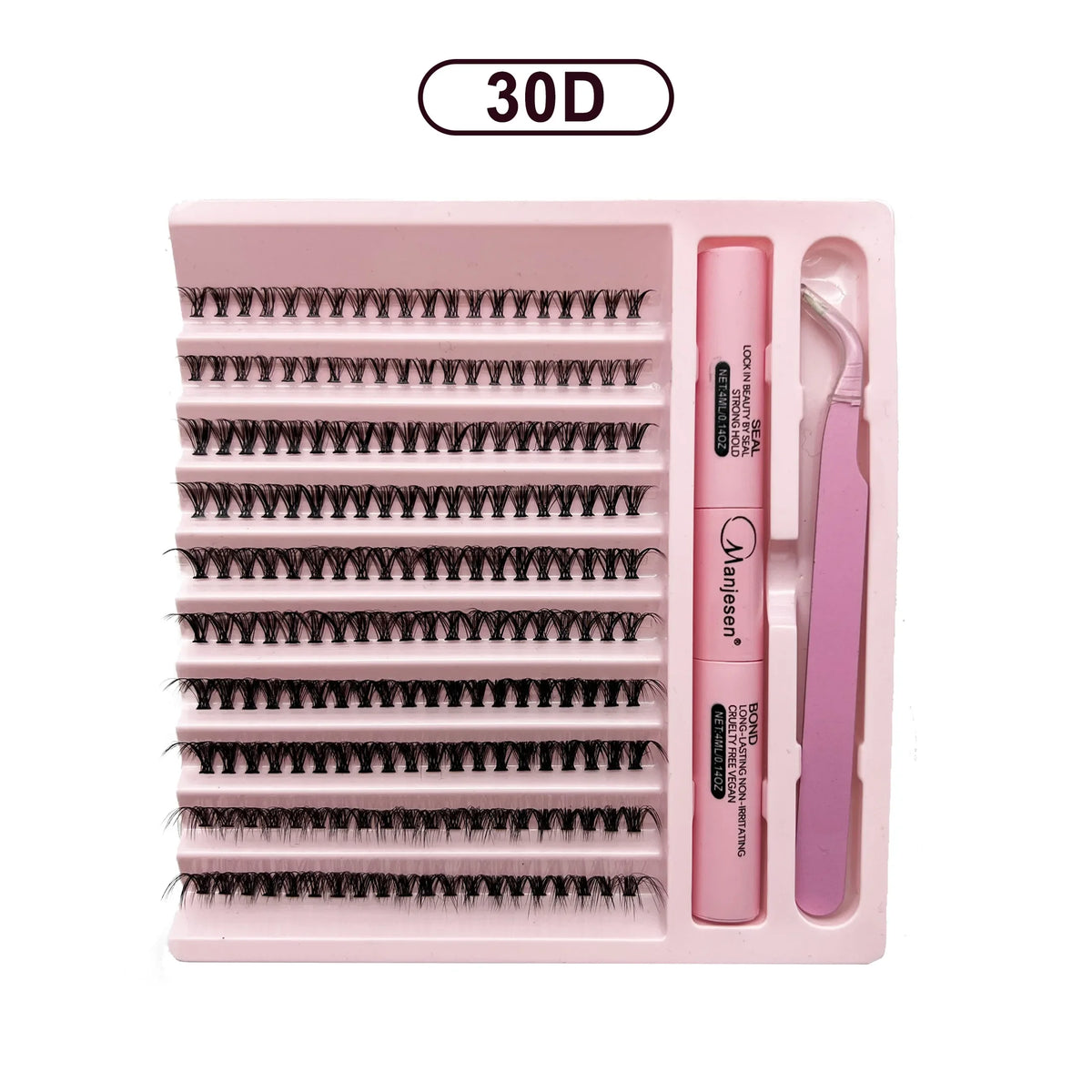 DIY lash extension kit with 200 lash clusters and bonding glue (photo 7 of 9)