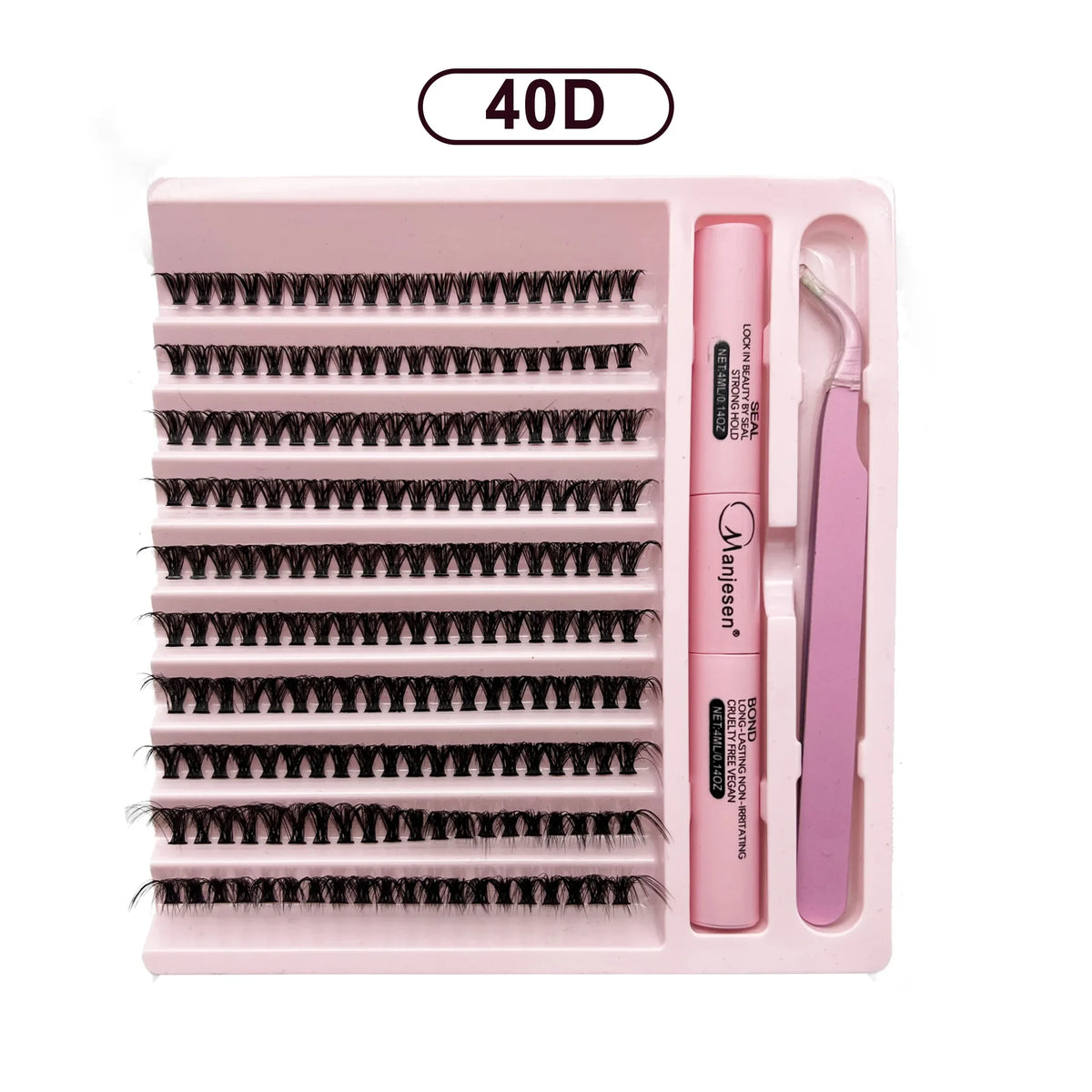 DIY lash extension kit with 200 lash clusters and bonding glue (photo 8 of 9)
