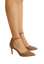 Sandales à talon aiguille en microfibre pour femme, idéales pour le voyage