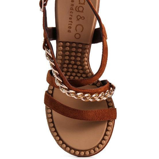 Women's Shoes - Sandals Domeda Metal Chain Mid Heel Sandal