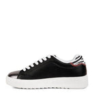Dory fashion sneakers in black with white laces and stylish zebra print details