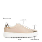 Rag Company Dory fashion sneakers in beige with faux leather and leopard print back panel for stylish comfort