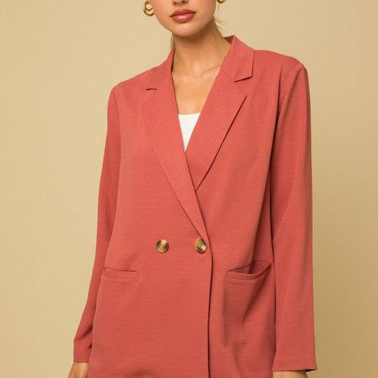 Women's Outfits & Sets Double Breasted Blazer