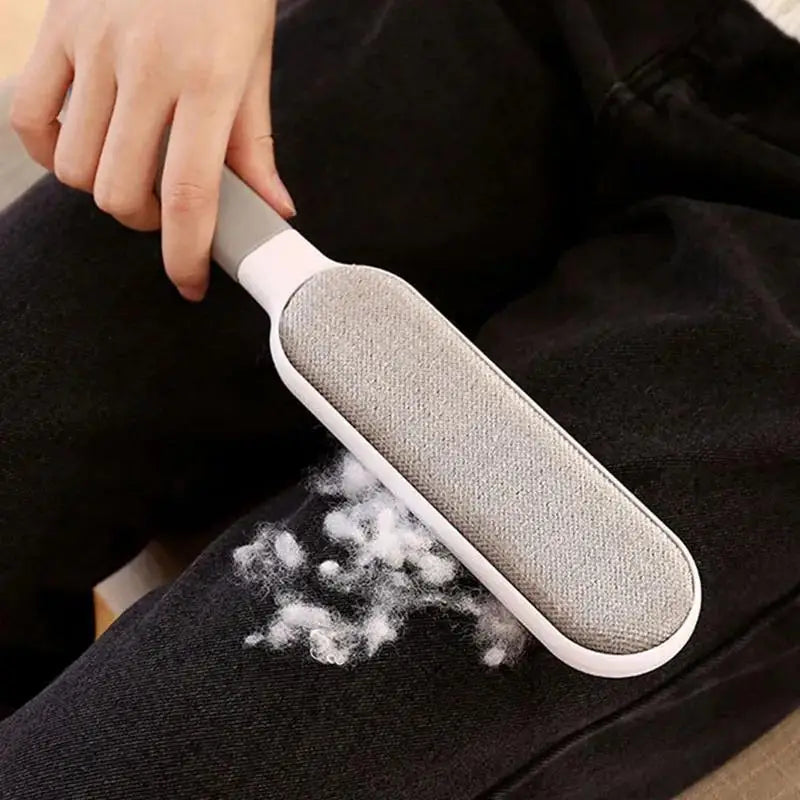 Double-sided pet hair remover brush for efficient fur removal