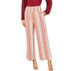 Double Take Striped Smocked Waist Pants with Pockets