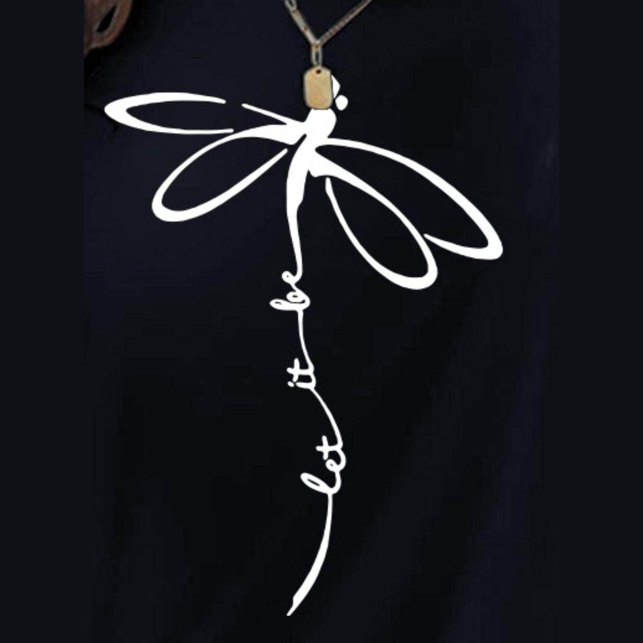 Dragonfly Graphic Round Neck Short Sleeve T-Shirt - VacationGrabs