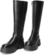 DREAM PAIRS Knee High Platform Chunky Boots for Women – opposite side view