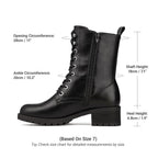 DREAM PAIRS Lace-up Combat Boots Mid-calf Military Winter Boot for Women – back view