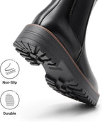 DREAM PAIRS Women's Chelsea Ankle Boots Booties – close-up upper detail