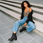 DREAM PAIRS Women's Chelsea Ankle Boots Fall Booties Shoes – 3/4 angle view