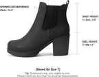 DREAM PAIRS Women's Chelsea Ankle Boots Fall Booties Shoes – back view