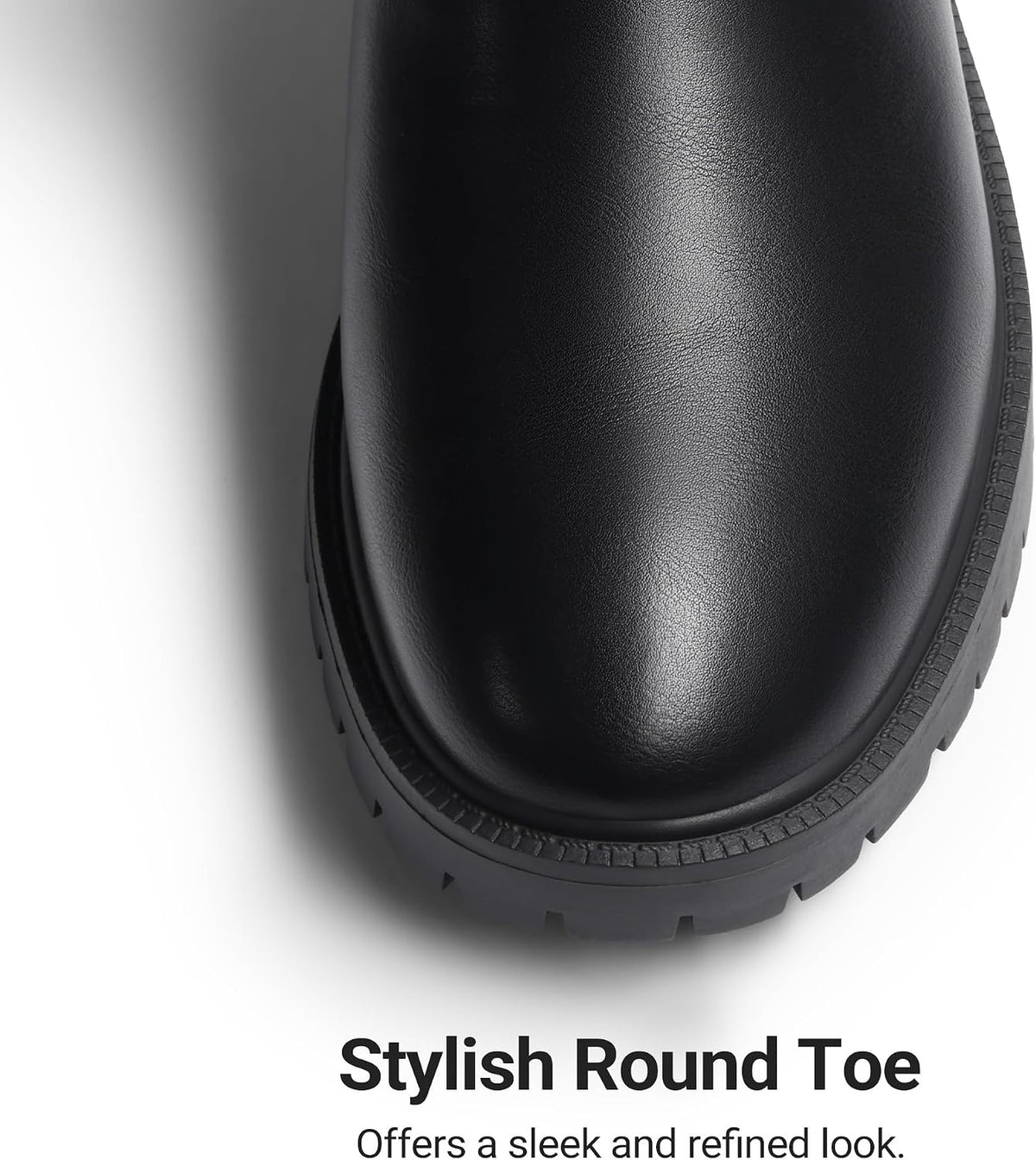 DREAM PAIRS Women's Chelsea Ankle Boots Shoes – close-up upper detail