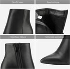 DREAM PAIRS Women's Chunky Heel Ankle Booties – back view