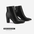 DREAM PAIRS Women's Chunky Heel Ankle Booties – sole and heel detail