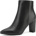 DREAM PAIRS Women's Chunky Heel Ankle Booties – toe close-up