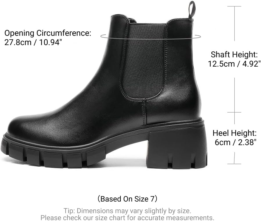 DREAM PAIRS Women's Elastic Chelsea Ankle Boots – back view