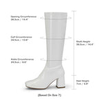 DREAM PAIRS Women's Gogo Boots Chunky Knee High Boots – sole and heel detail