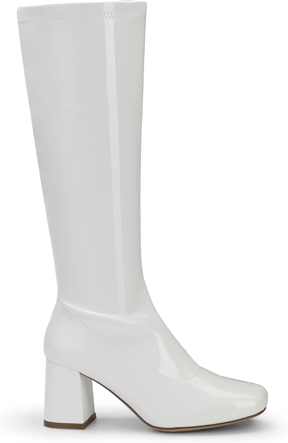 DREAM PAIRS Women's Gogo Boots Chunky Knee High Boots – toe close-up