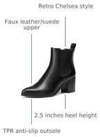 DREAM PAIRS Women's Heeled Ankle Chelsea Boots – side profile