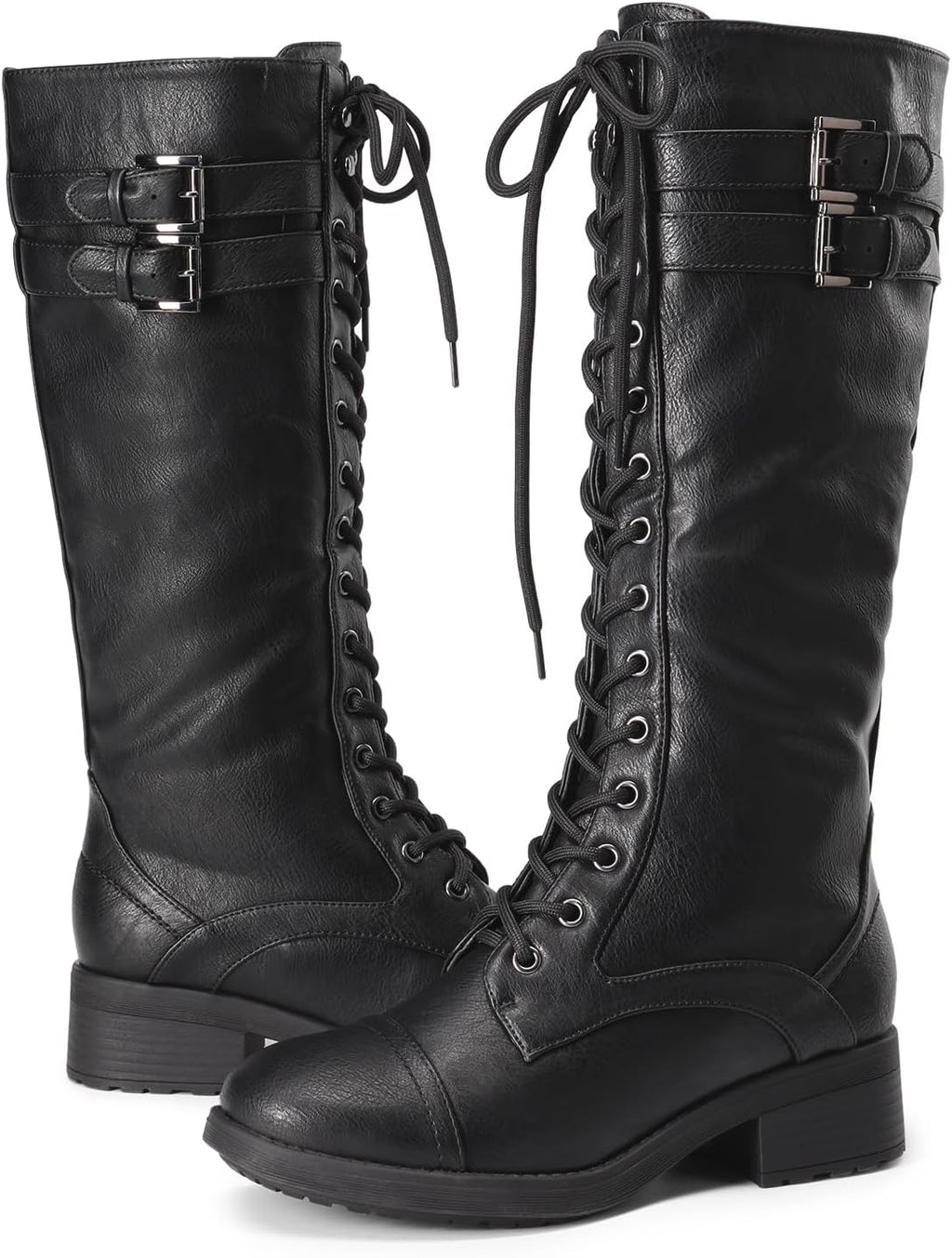 DREAM PAIRS Women's Knee High Riding Combat Boots – opposite side view