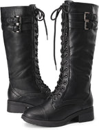 DREAM PAIRS Women's Knee High Riding Combat Boots – opposite side view