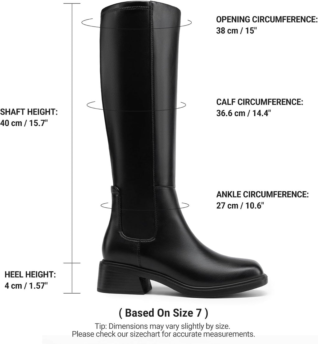 DREAM PAIRS Women's Knee High Riding Tall Boots – back view