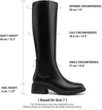 DREAM PAIRS Women's Knee High Riding Tall Boots – back view