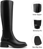 DREAM PAIRS Women's Knee High Riding Tall Boots – sole and heel detail