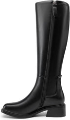 DREAM PAIRS Women's Knee High Riding Tall Boots – close-up upper detail