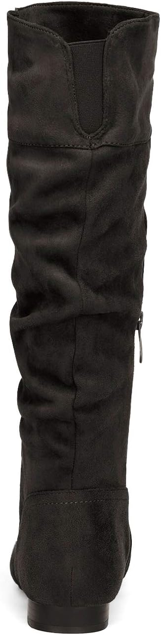 DREAM PAIRS Women's Knee High Winter Slouchy Boots – close-up upper detail