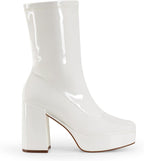 DREAM PAIRS Women's Mid Calf Gogo Platform Boots – side profile