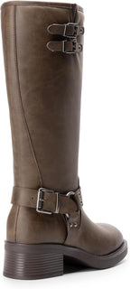 DREAM PAIRS Women's Moto Knee High Boots – opposite side view