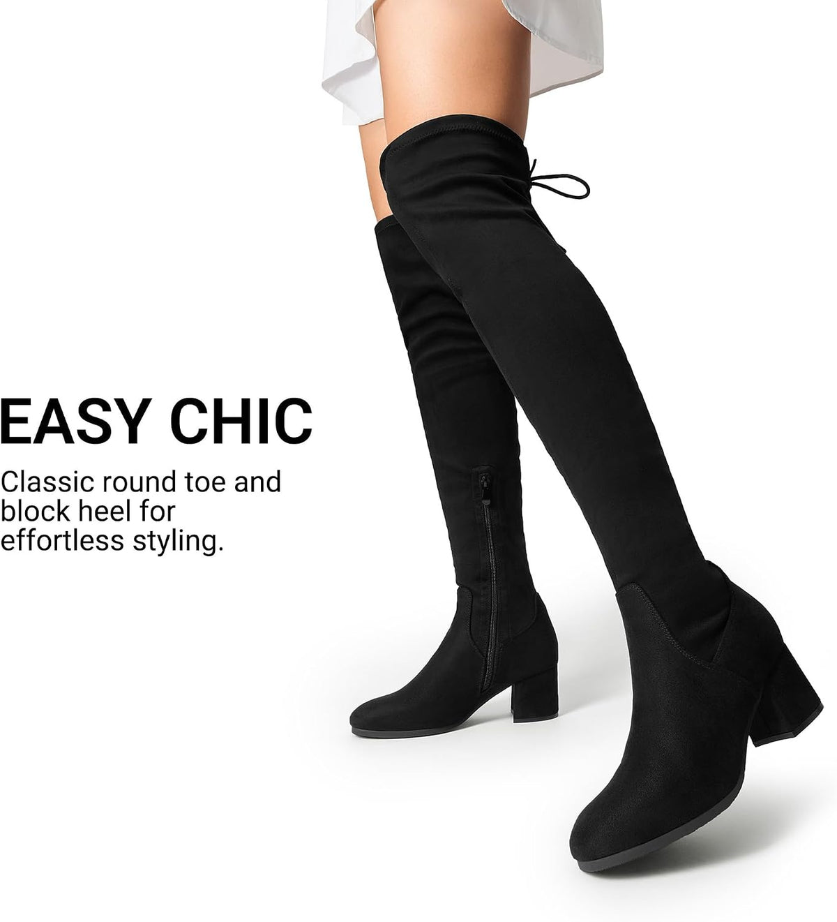 DREAM PAIRS Women's Over The Knee Thigh High Boots – back view