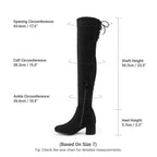 DREAM PAIRS Women's Over The Knee Thigh High Boots – sole and heel detail