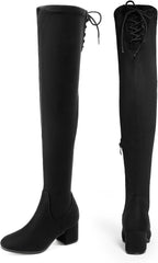 DREAM PAIRS Women's Over The Knee Thigh High Boots – toe close-up