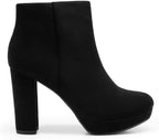 DREAM PAIRS Women's Stomp High Heel Ankle Boots – back view