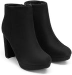DREAM PAIRS Women's Stomp High Heel Ankle Boots – sole and heel detail