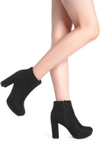 DREAM PAIRS Women's Stomp High Heel Ankle Boots – pair view